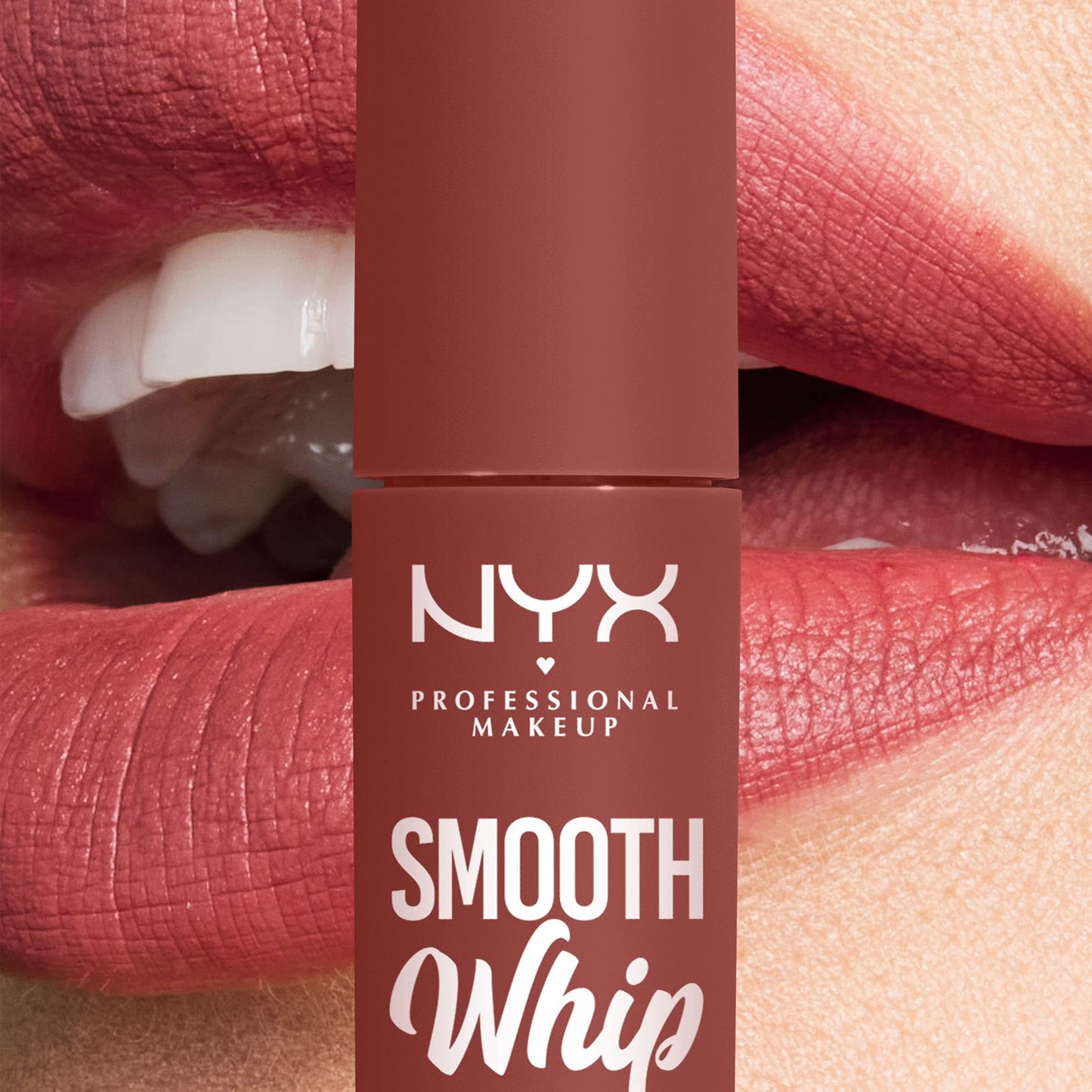NYX PROFESSIONAL MAKEUP Smooth Whip Matte Lip Cream, Long Lasting, Moisturizing, Vegan Liquid Lipstick - Chocolate Mousse (Deep Red Brown)