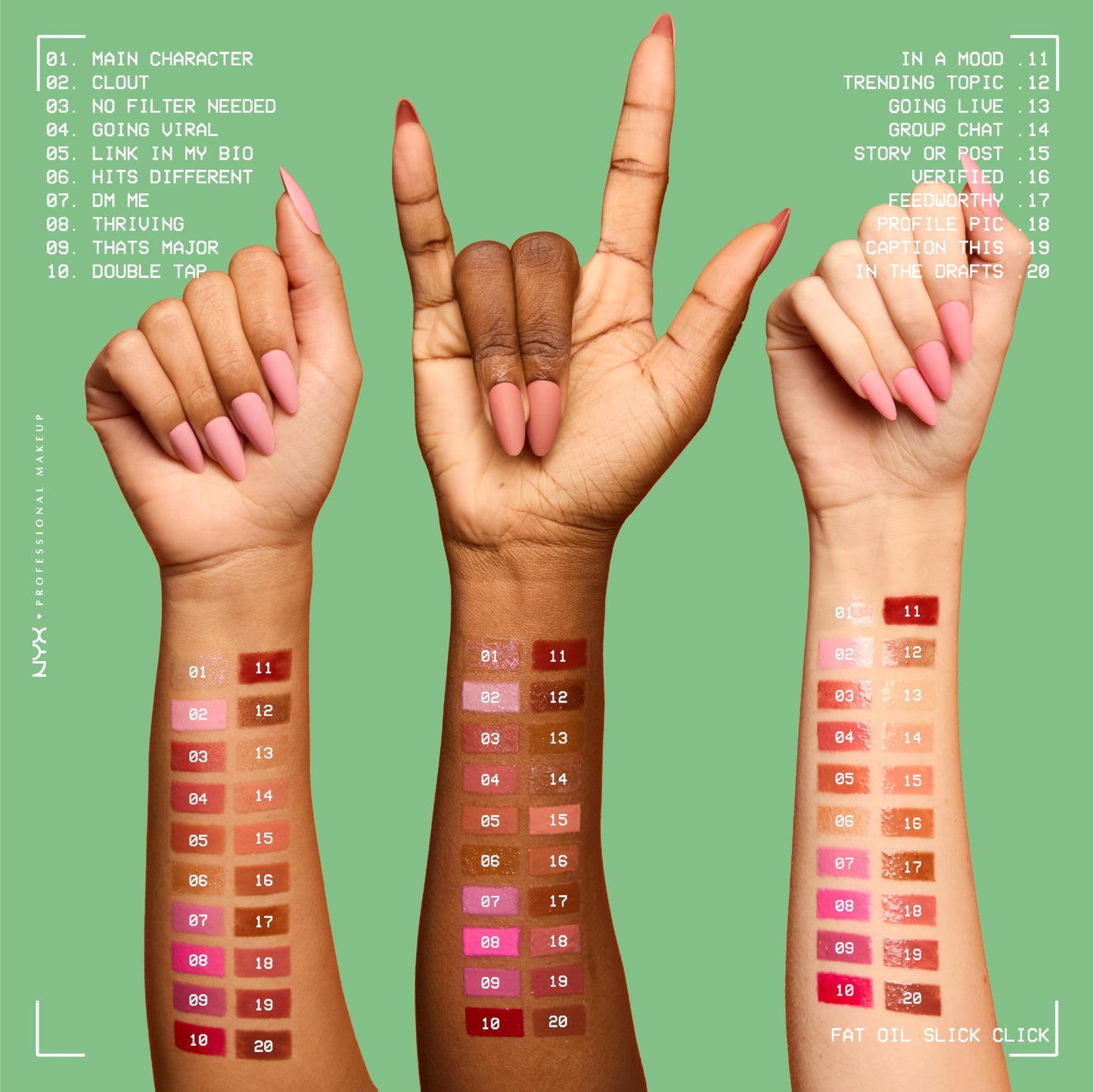 NYX PROFESSIONAL MAKEUP Fat Oil Slick Click, Lightweight, Buildable, Pigmented Vegan Lip Balm - No Filter Needed