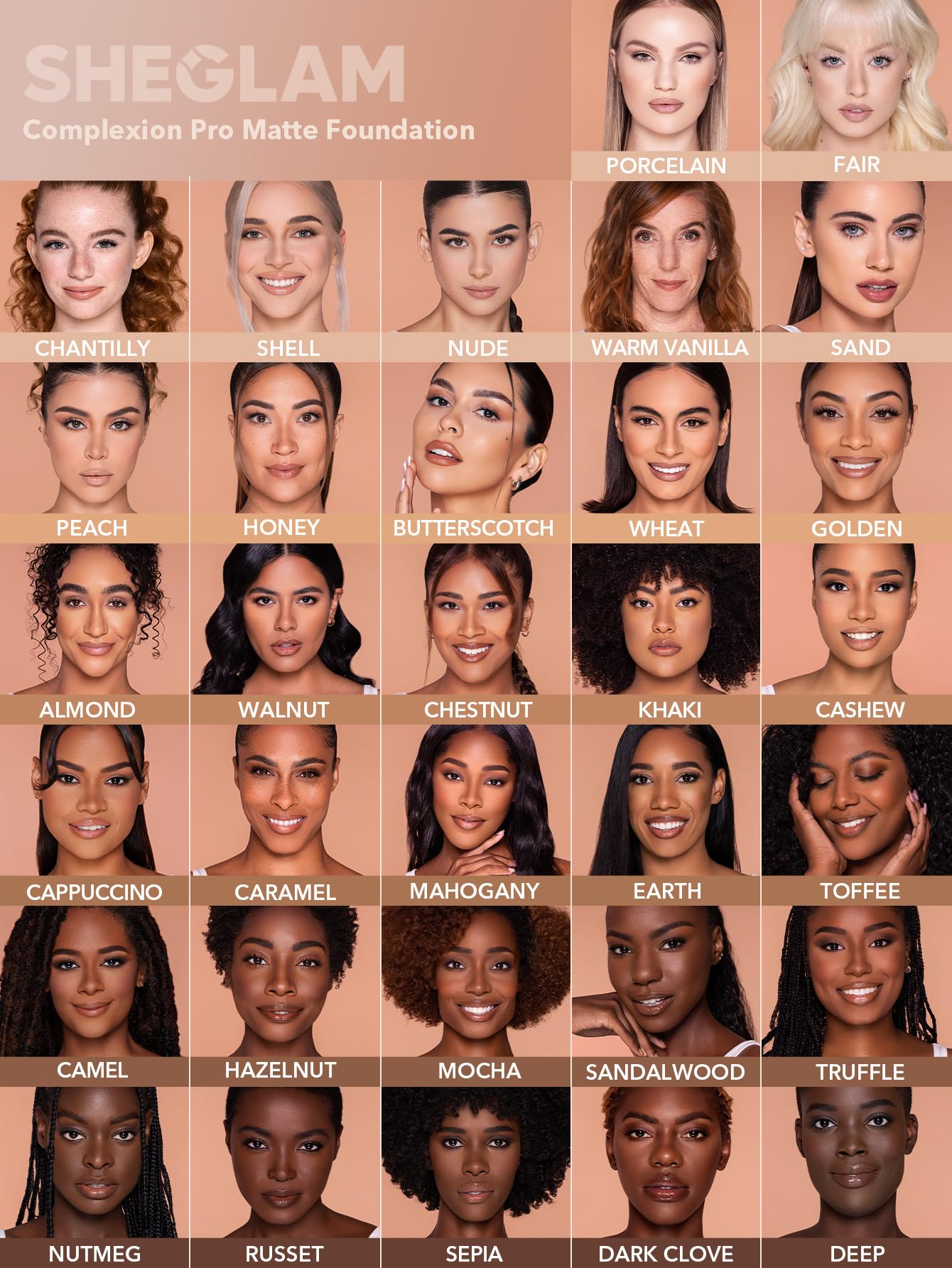 SHEGLAM Full Coverage Foundation Makeup Long Lasting Waterproof Matte Dewy Liquid Foundation - Nude