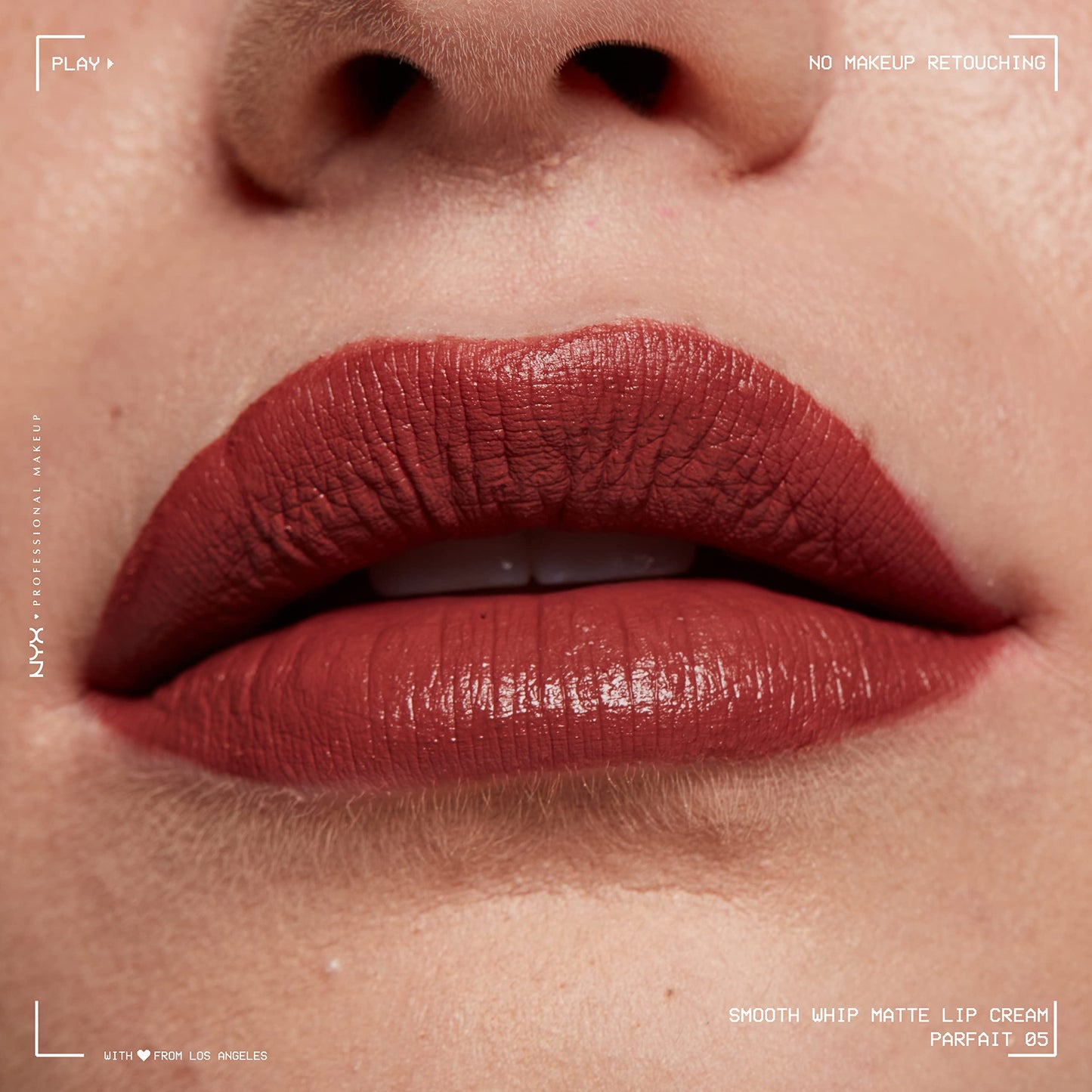 NYX PROFESSIONAL MAKEUP Smooth Whip Matte Lip Cream, Long Lasting, Moisturizing, Vegan Liquid Lipstick - Chocolate Mousse (Deep Red Brown)