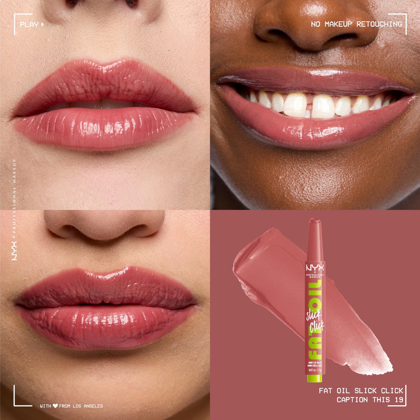 NYX PROFESSIONAL MAKEUP Fat Oil Slick Click, Lightweight, Buildable, Pigmented Vegan Lip Balm - No Filter Needed