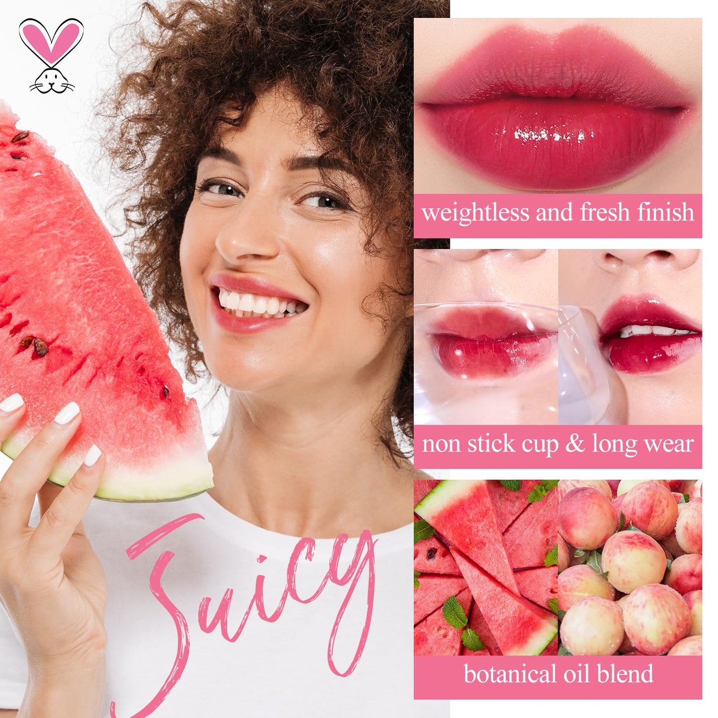 Lip Tint Stain Set, Korean Water Tint Lightweight Non-sticky, Waterproof Long Lasting Liquid Blush & Lip Stain, Transfer-Proof, Matte Finish Lip Color Makeup (made into jam)