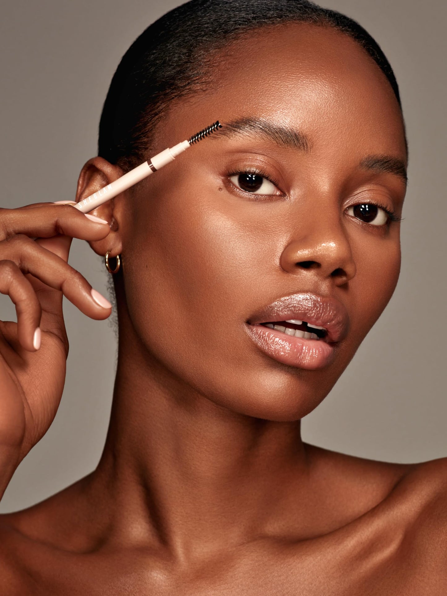 SHEGLAM Insta-Fill Eyebrow Pencil Long Lasting Non-Sticky Sweatproof Matte Eye Brow Pen Makeup-Dark brown