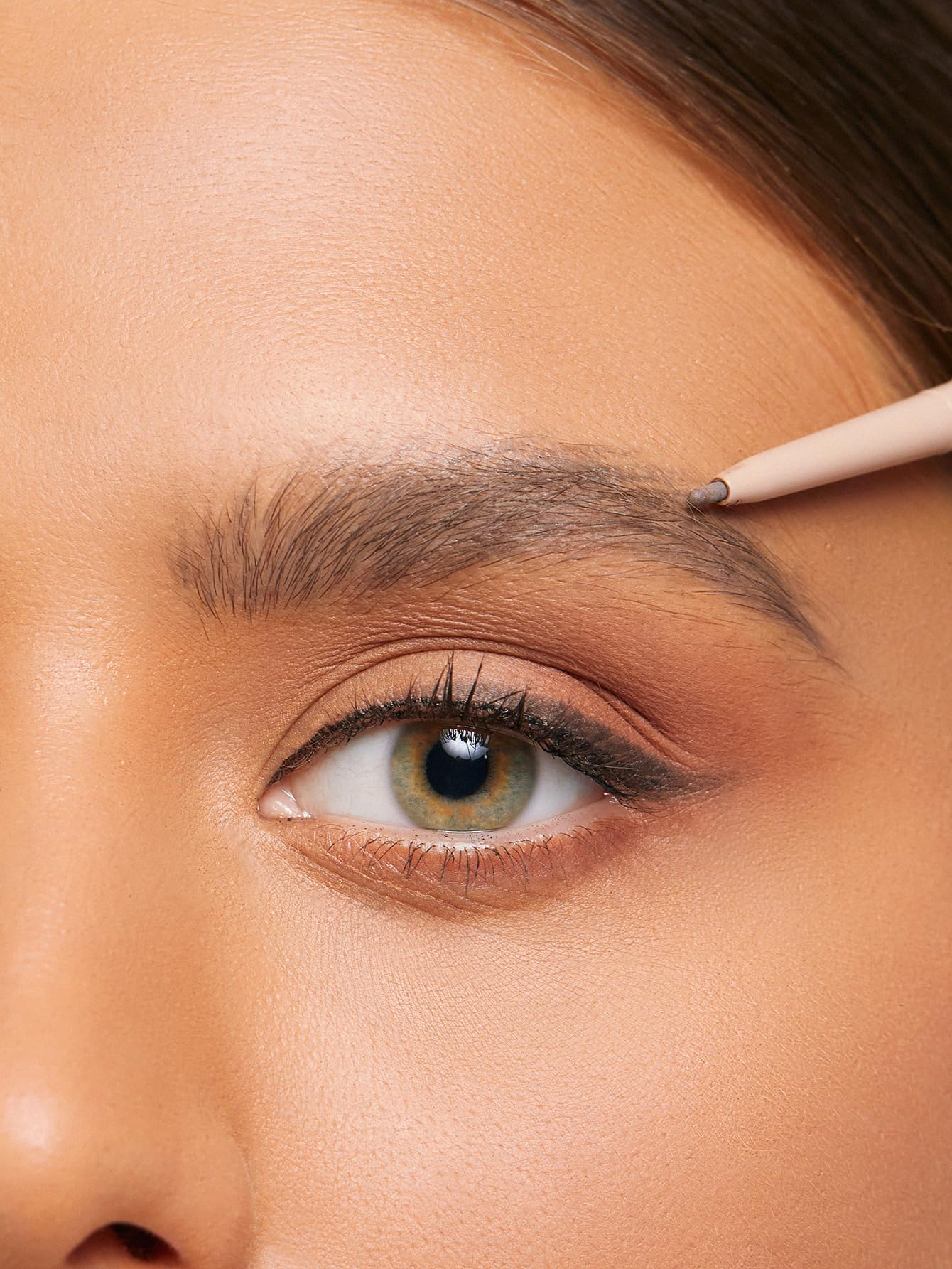SHEGLAM Insta-Fill Eyebrow Pencil Long Lasting Non-Sticky Sweatproof Matte Eye Brow Pen Makeup-Dark brown