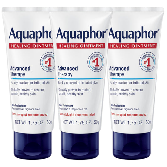 Aquaphor Healing Ointment Advanced Therapy Skin Protectant, Dry Skin Body Moisturizer, 7 Oz Tube