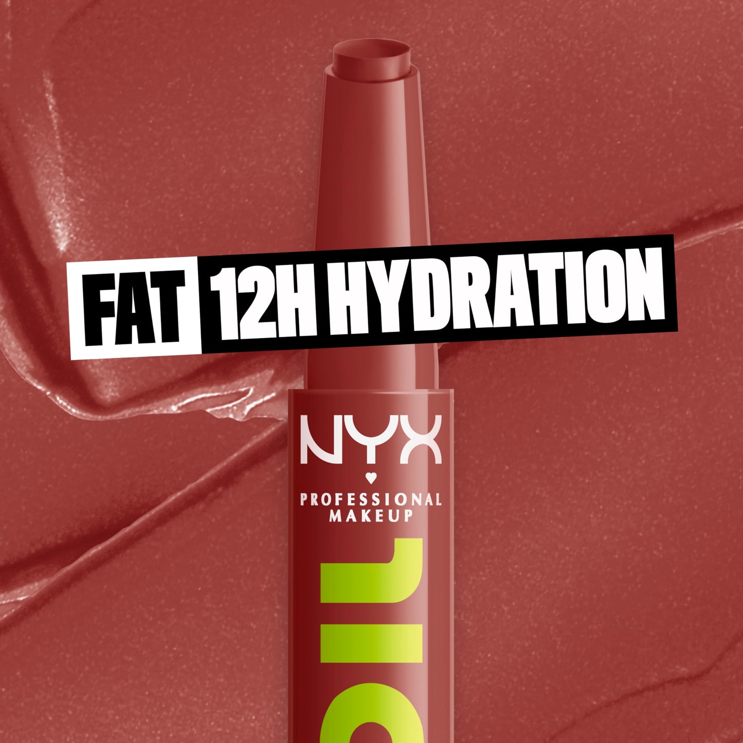 NYX PROFESSIONAL MAKEUP Fat Oil Slick Click, Lightweight, Buildable, Pigmented Vegan Lip Balm - No Filter Needed