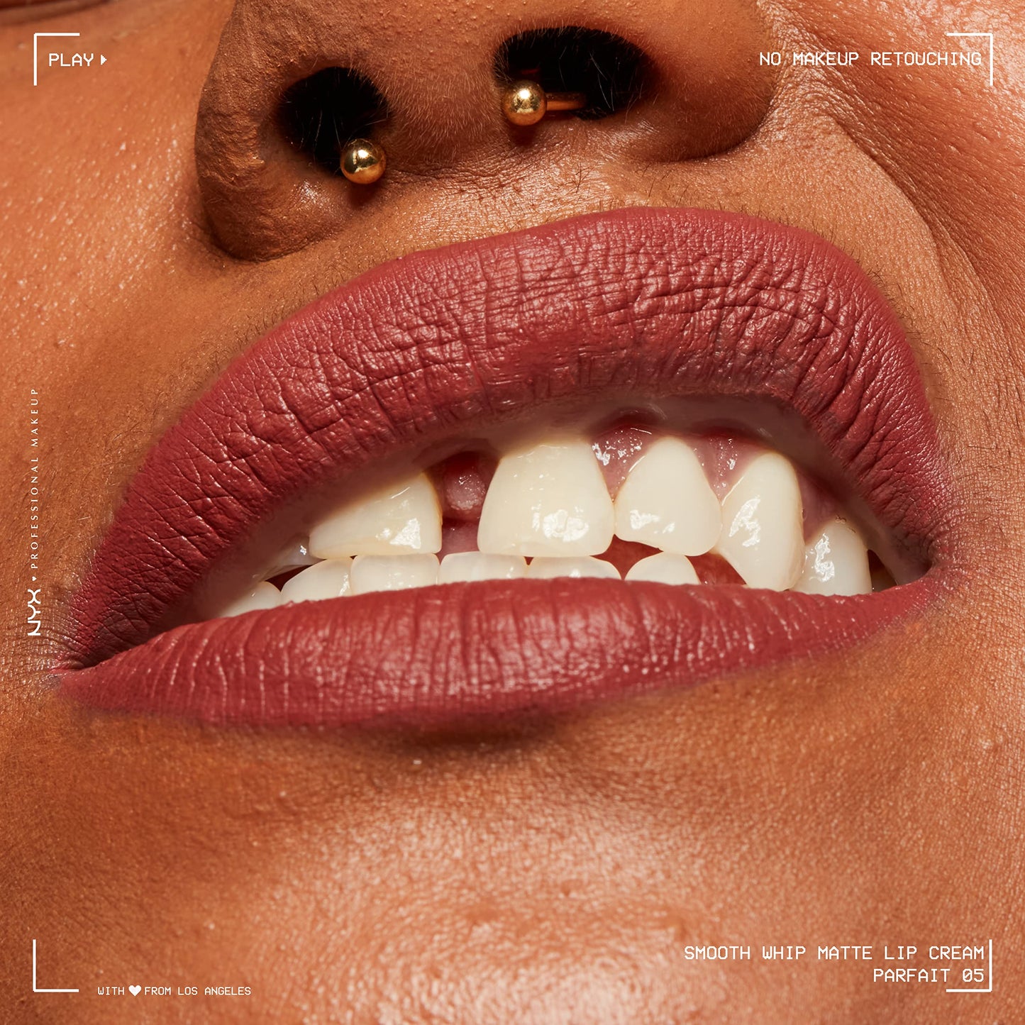 NYX PROFESSIONAL MAKEUP Smooth Whip Matte Lip Cream, Long Lasting, Moisturizing, Vegan Liquid Lipstick - Chocolate Mousse (Deep Red Brown)