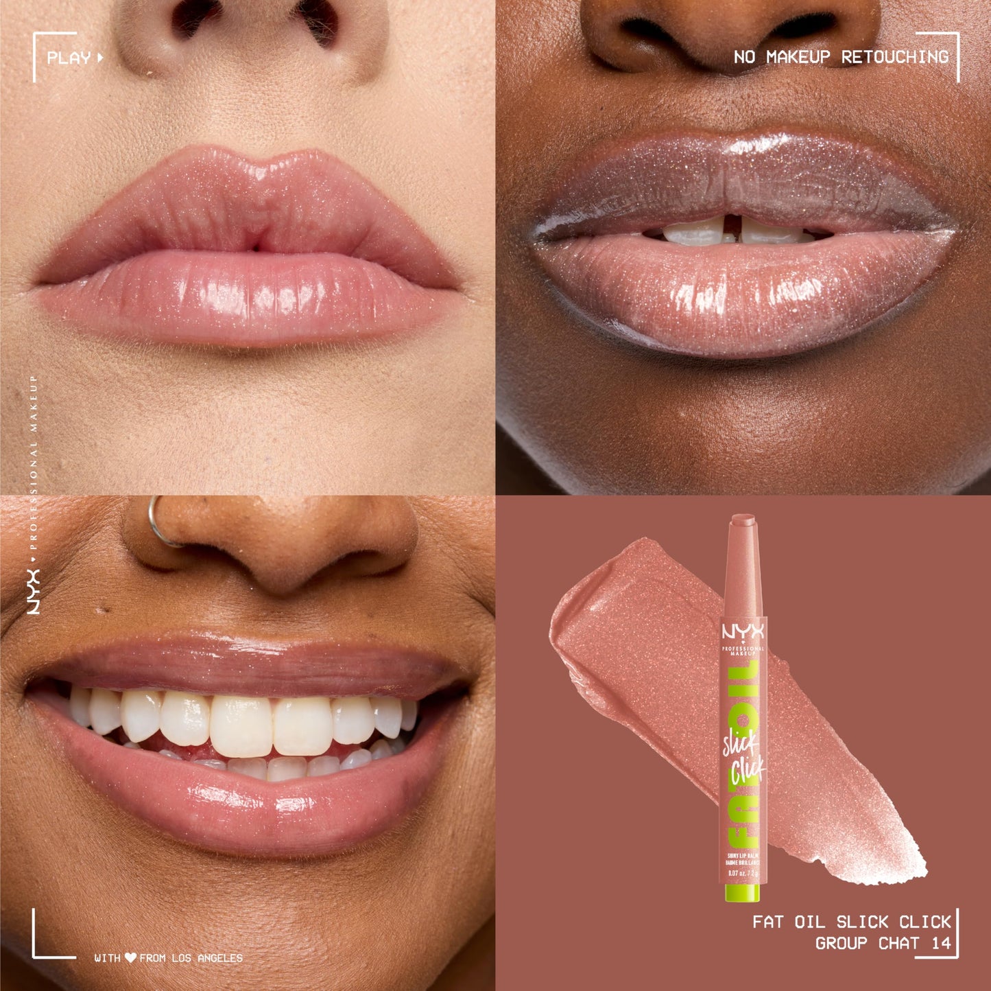 NYX PROFESSIONAL MAKEUP Fat Oil Slick Click, Lightweight, Buildable, Pigmented Vegan Lip Balm - No Filter Needed