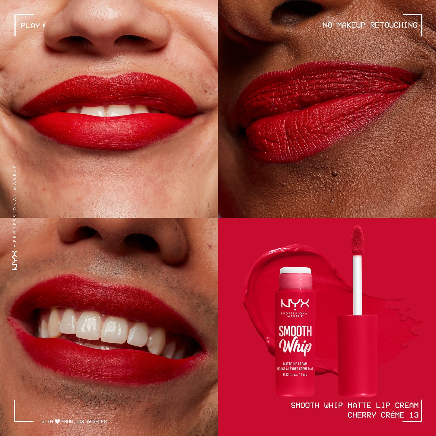 NYX PROFESSIONAL MAKEUP Smooth Whip Matte Lip Cream, Long Lasting, Moisturizing, Vegan Liquid Lipstick - Chocolate Mousse (Deep Red Brown)