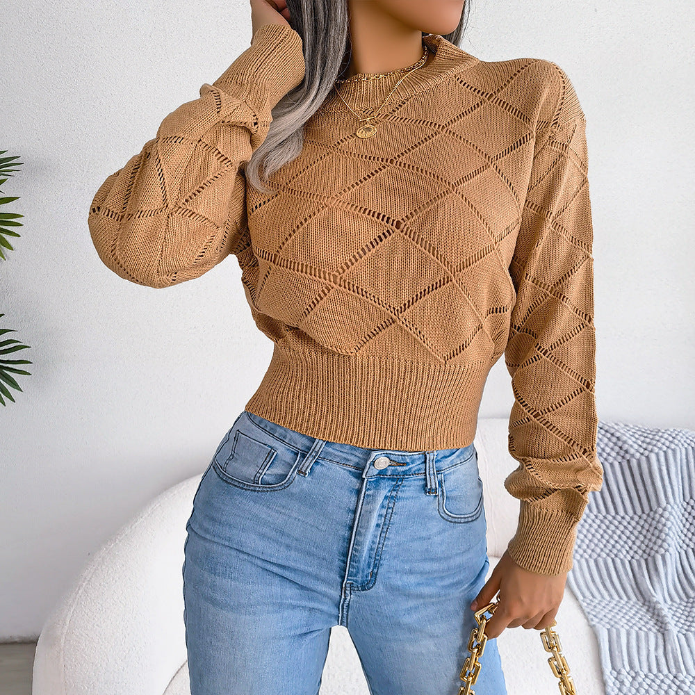 Caramel Plaid Knit