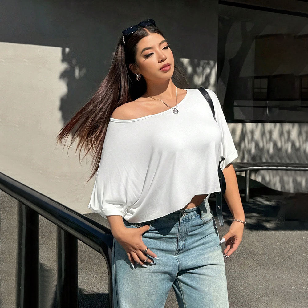 Off Shoulder Chill Crop Tee