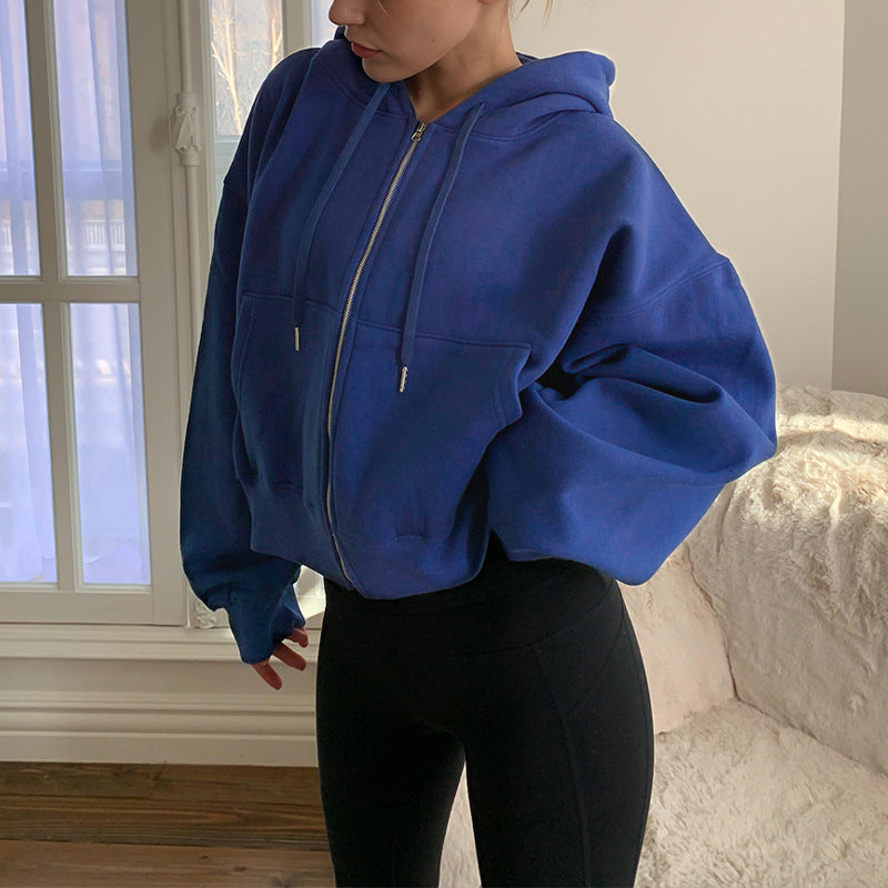 Royal Blue Loose Hoodie