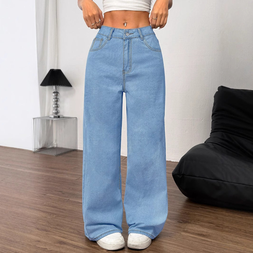 Voidsy Bow Embroidered Denim Trousers