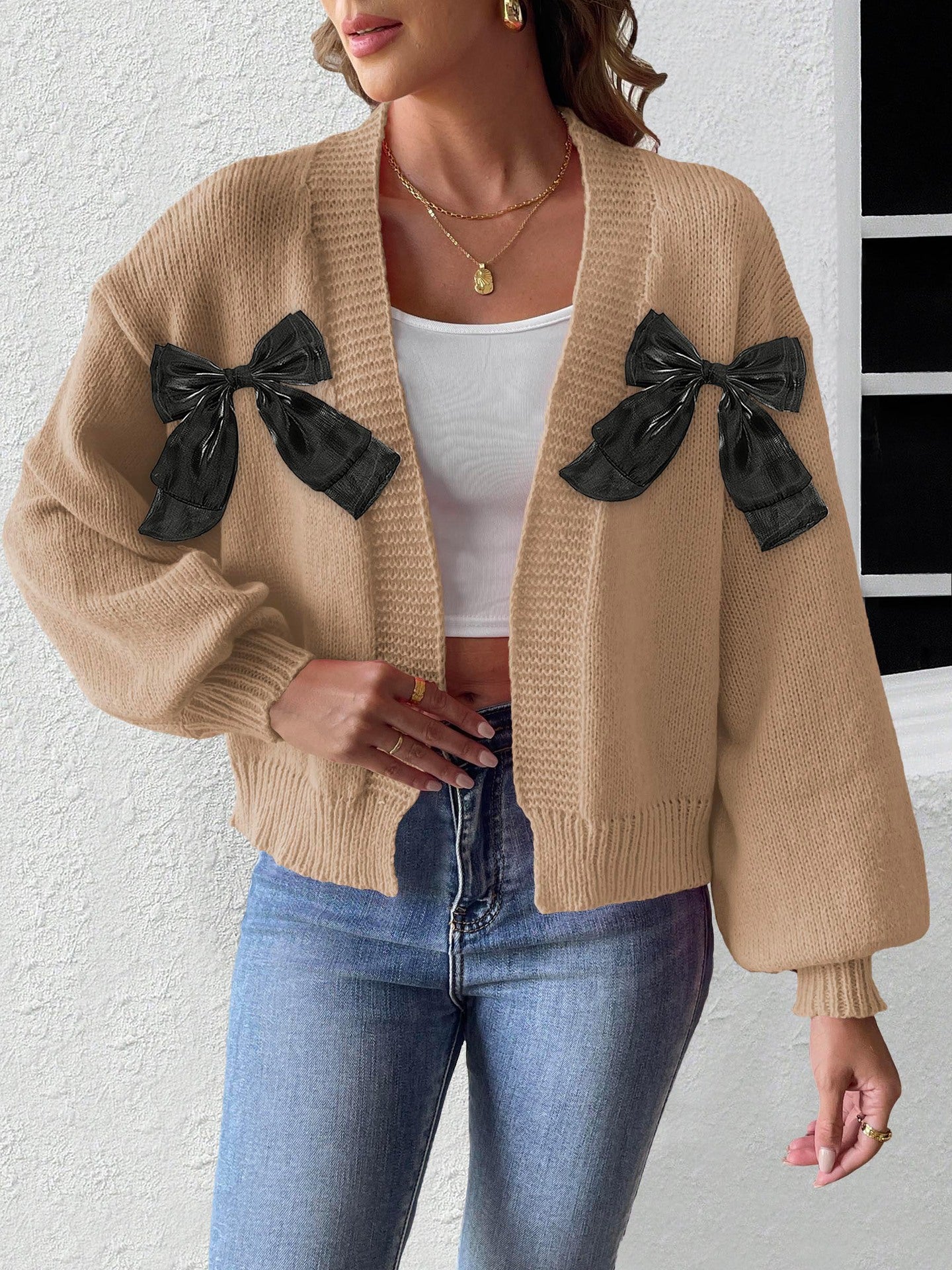Khaki 2 Black Bow