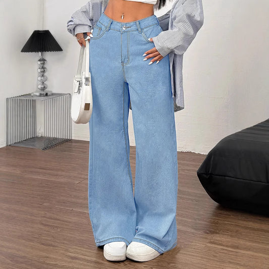 Voidsy Bow Embroidered Denim Trousers