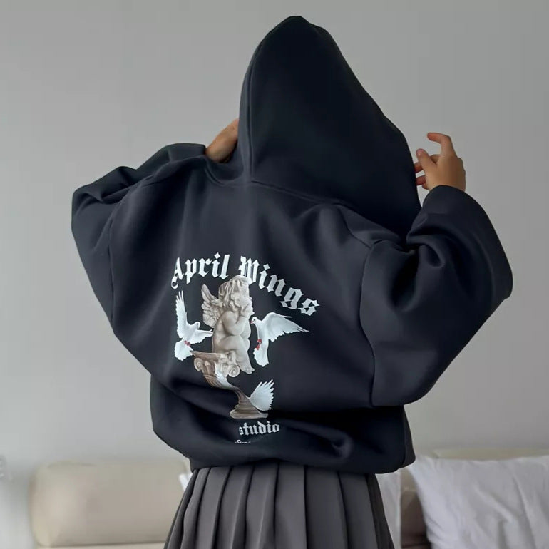 Pink Cropped Zip Hoodie