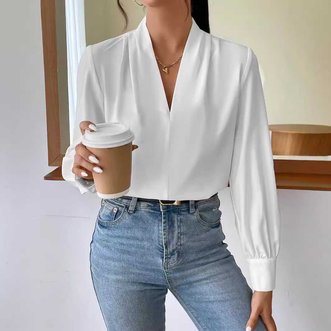 Coffee Break Wrap blouse
