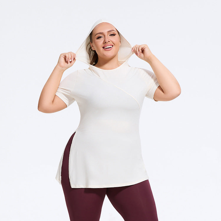 FlexFit Side -Slit Tee- White