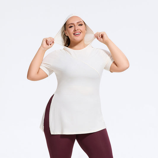 FlexFit Side -Slit Tee- White