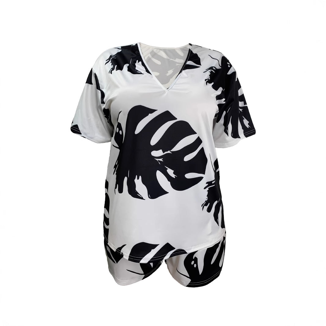 Monochrome Island Set -Black & White Palm