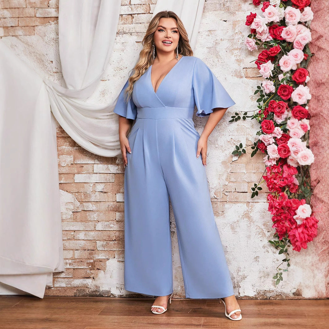 Powder Blue Elegance Jumpsuit