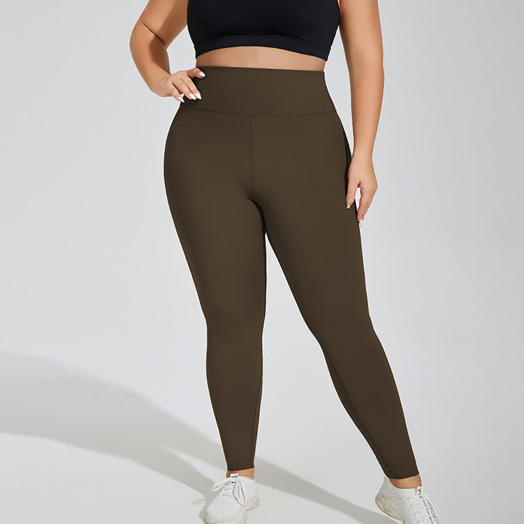 Voidsy Yoga Pants Nude High Waist Peach