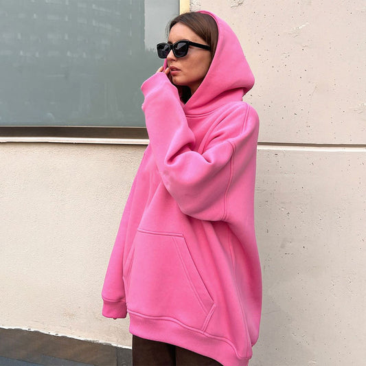 Bold Hot Pink Oversized Hoodie