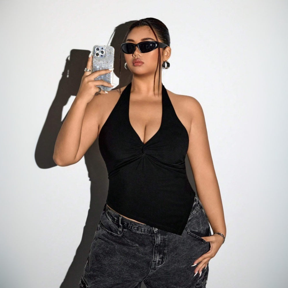 Voidsy Midnight Halter Backless Top