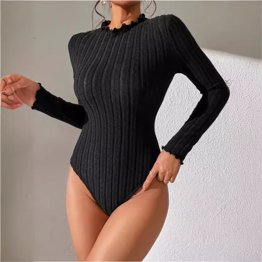 Cozy chic ribbed bodysuit