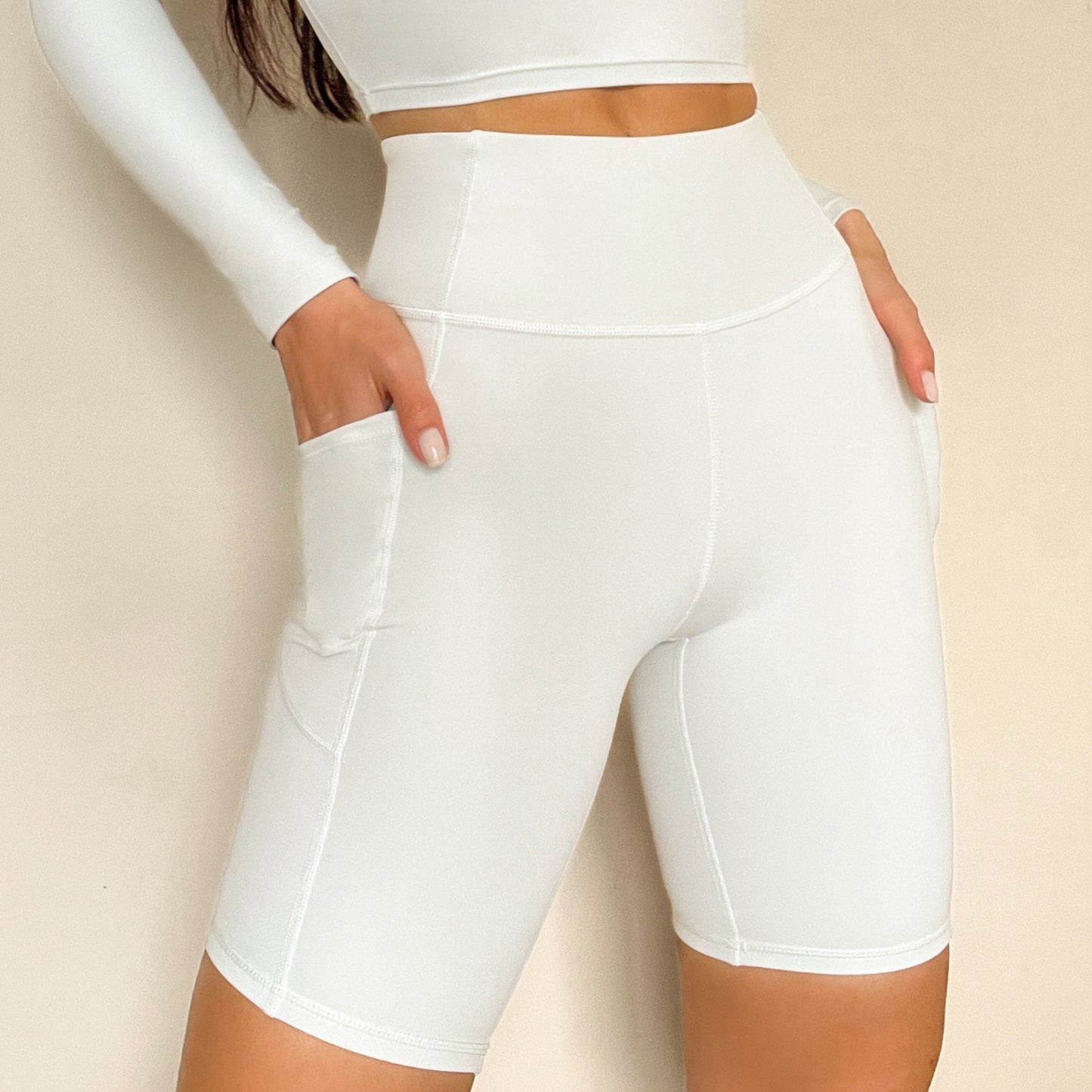 White-Shorts One-Piece