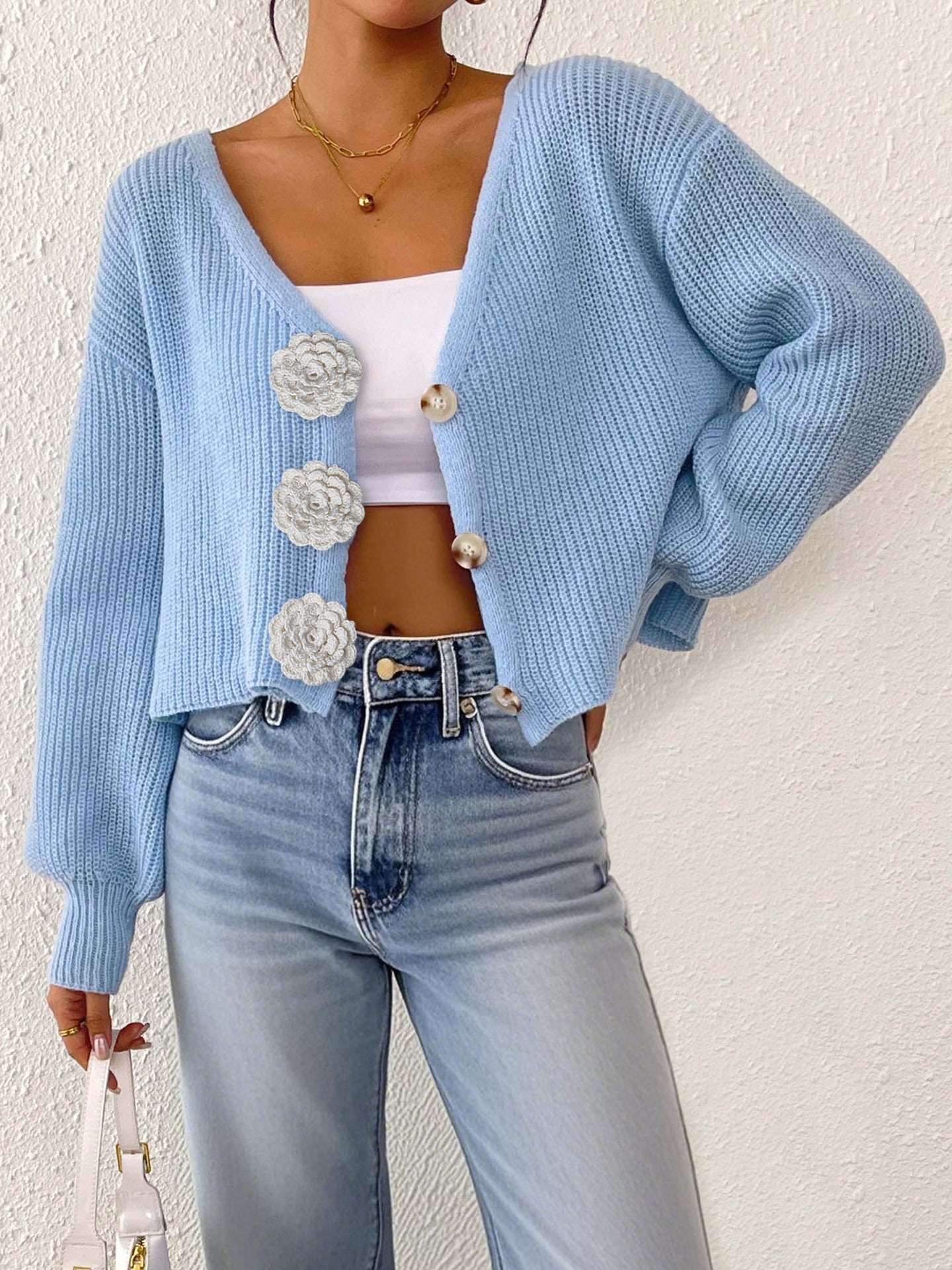 Sky Blue Coat 3 Hand Hook Flower