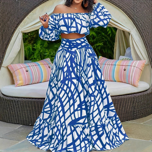 Voidsy Flow Off Shoulder Two Piece Set