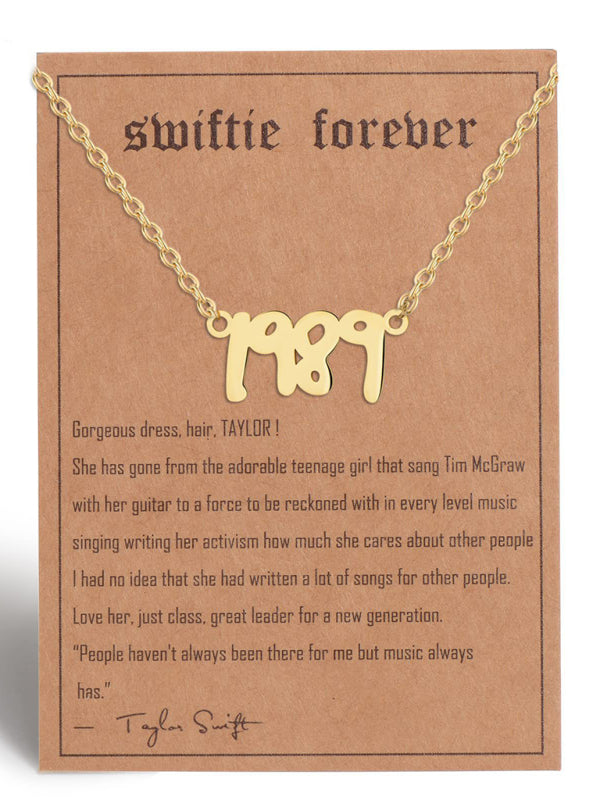 New fashionable golden letter golden number pendant clavicle chain