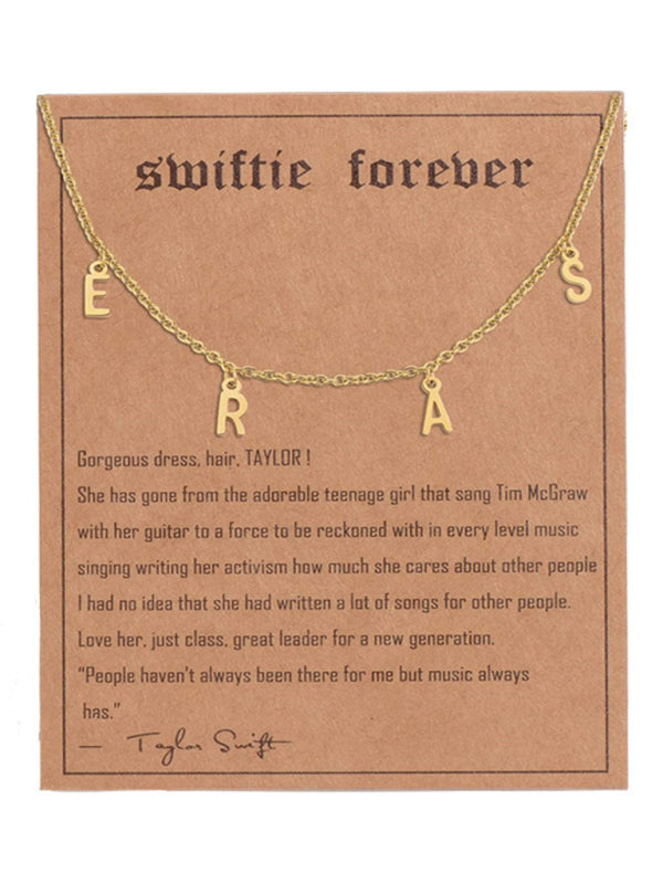 New fashionable golden letter golden number pendant clavicle chain