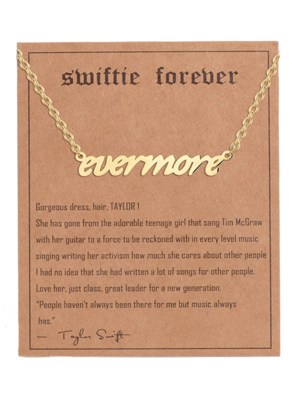 New fashionable golden letter golden number pendant clavicle chain