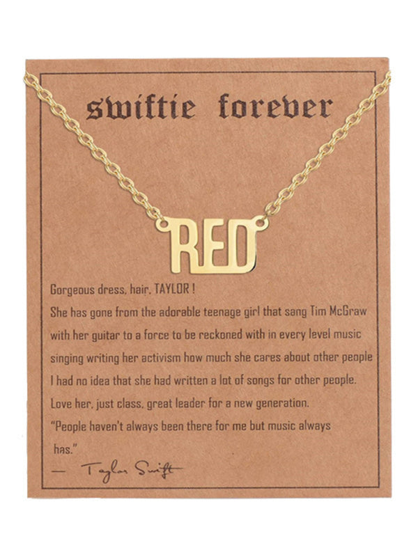 New fashionable golden letter golden number pendant clavicle chain