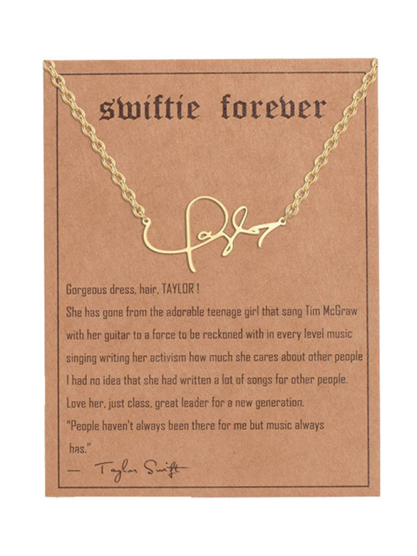 New fashionable golden letter golden number pendant clavicle chain