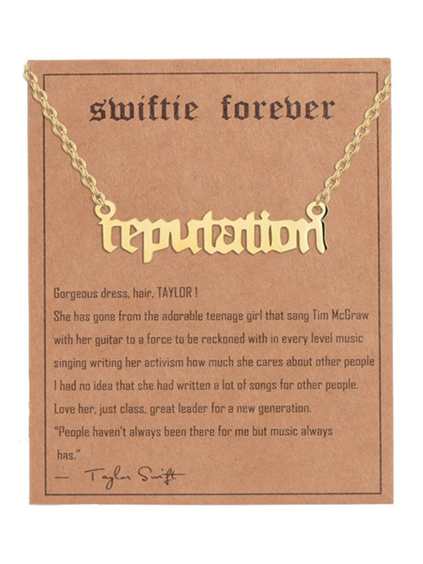 New fashionable golden letter golden number pendant clavicle chain