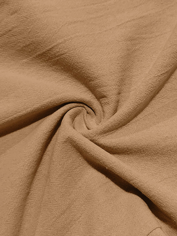 Men's Loose Casual Relaxed Straight Linen Naples Gurga Breathable Trousers