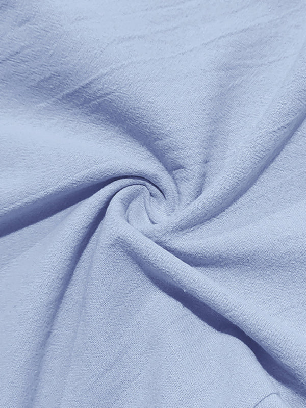 Men's Loose Casual Relaxed Straight Linen Naples Gurga Breathable Trousers