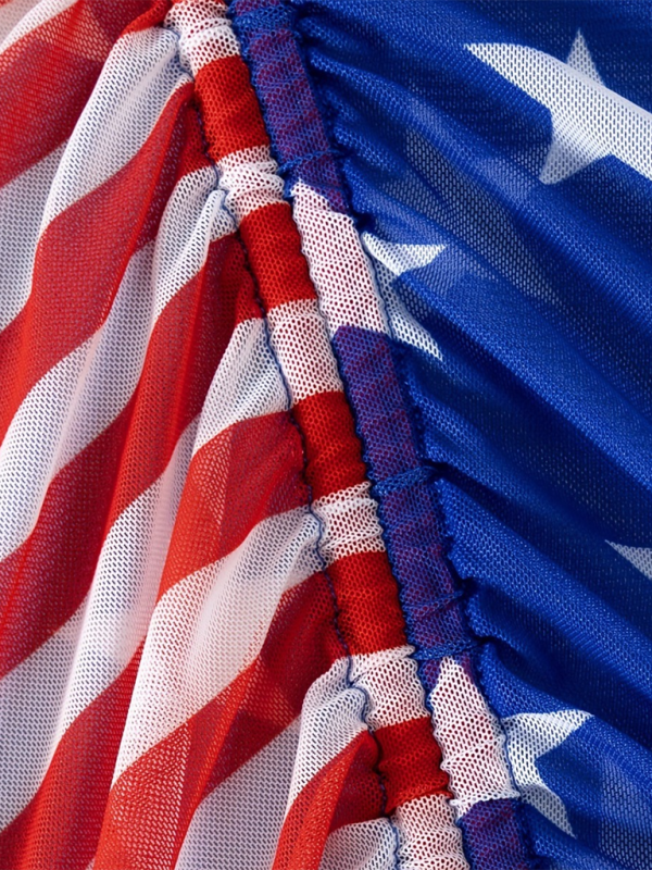 Voidsy Independence Day Flag Printed Yarn Three-piece Set