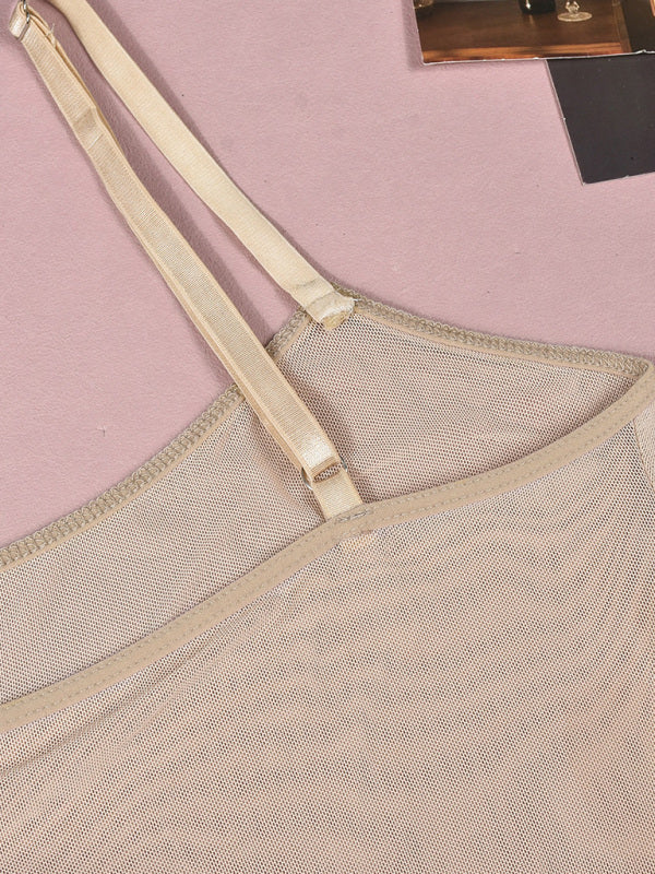 Sexy suspender mesh Voidsy dress sexy suit