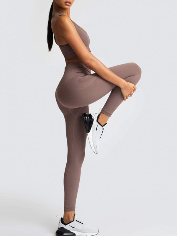 MOVE by Voidsy High Waist Peach Hip Two-piece Set