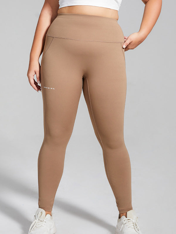 Voidsy Plus Size Running Sweatpants High Waist