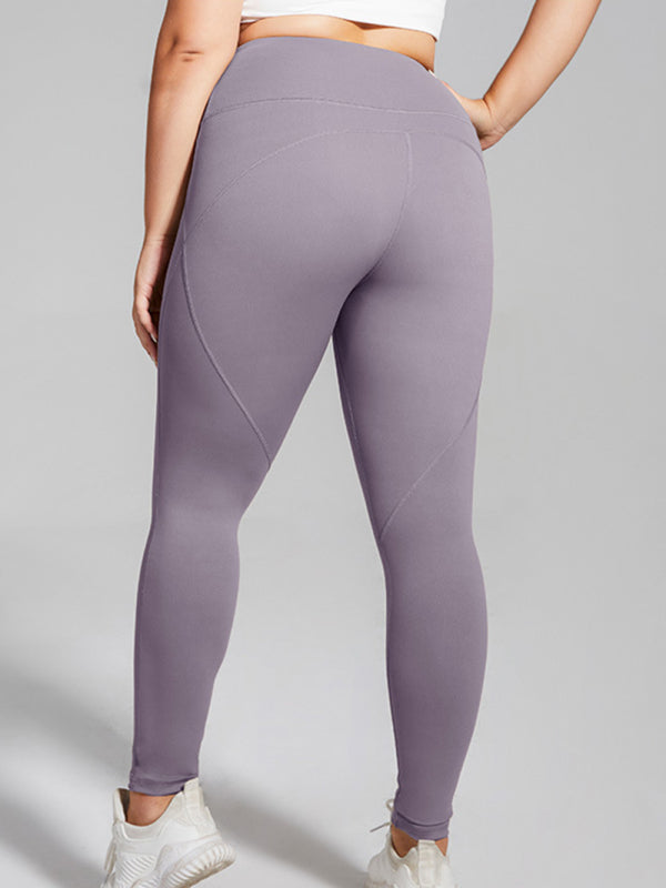 Voidsy Plus Size Running Sweatpants High Waist